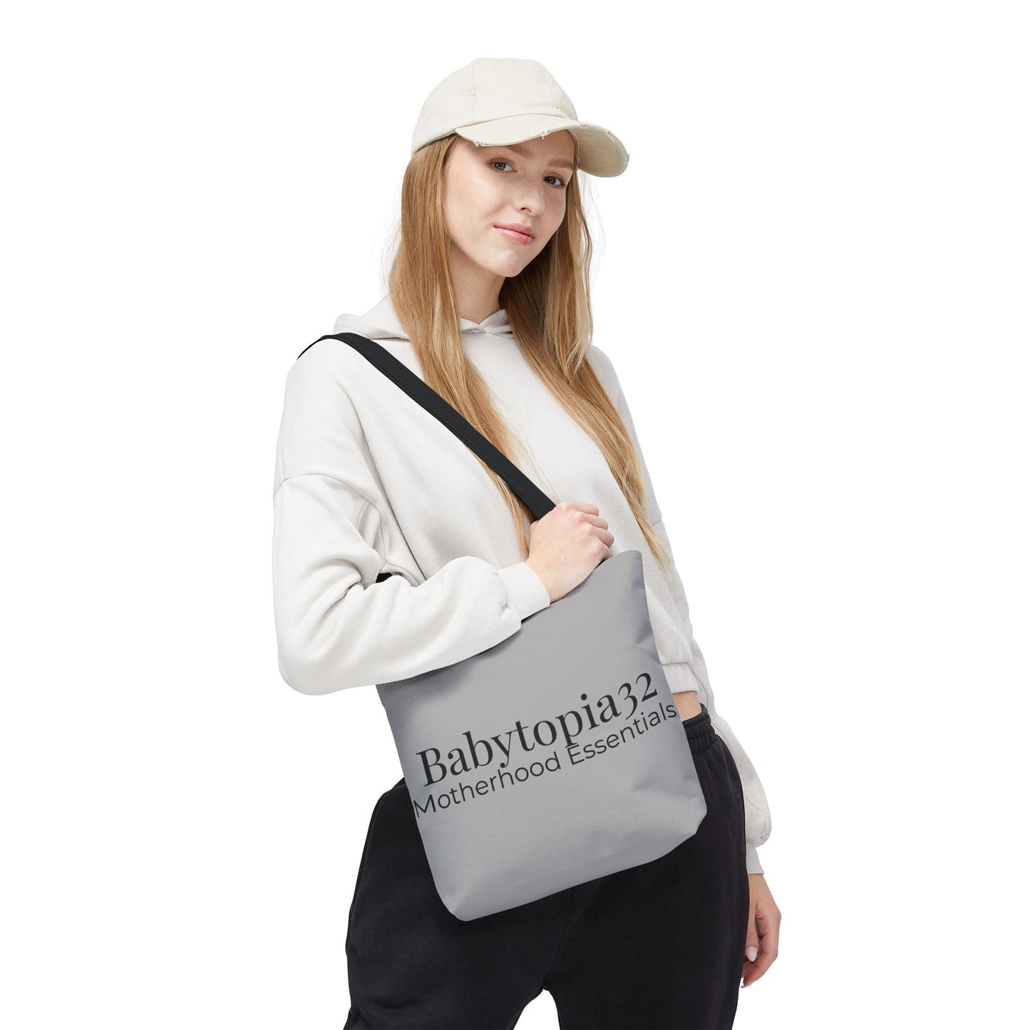 Babytopia32 Motherhood Essentials Tote Bag — Minimalist Baby Mom Diaper Tote - Babytopia32