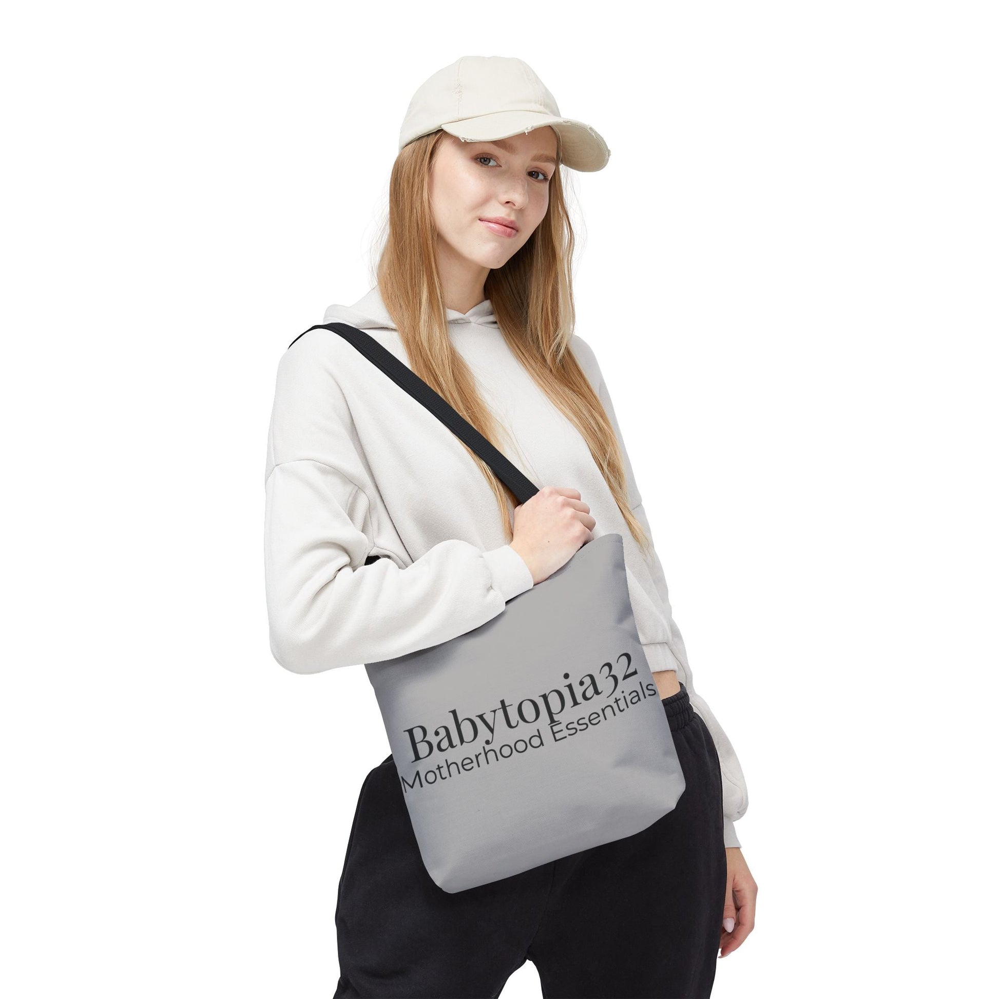 Babytopia32 Motherhood Essentials Tote Bag — Minimalist Baby Mom Diaper Tote - Babytopia32
