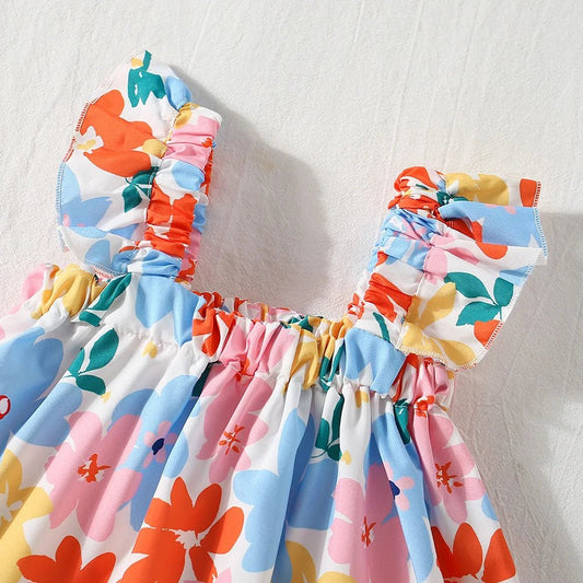 Colorful Floral Dress - Babytopia32