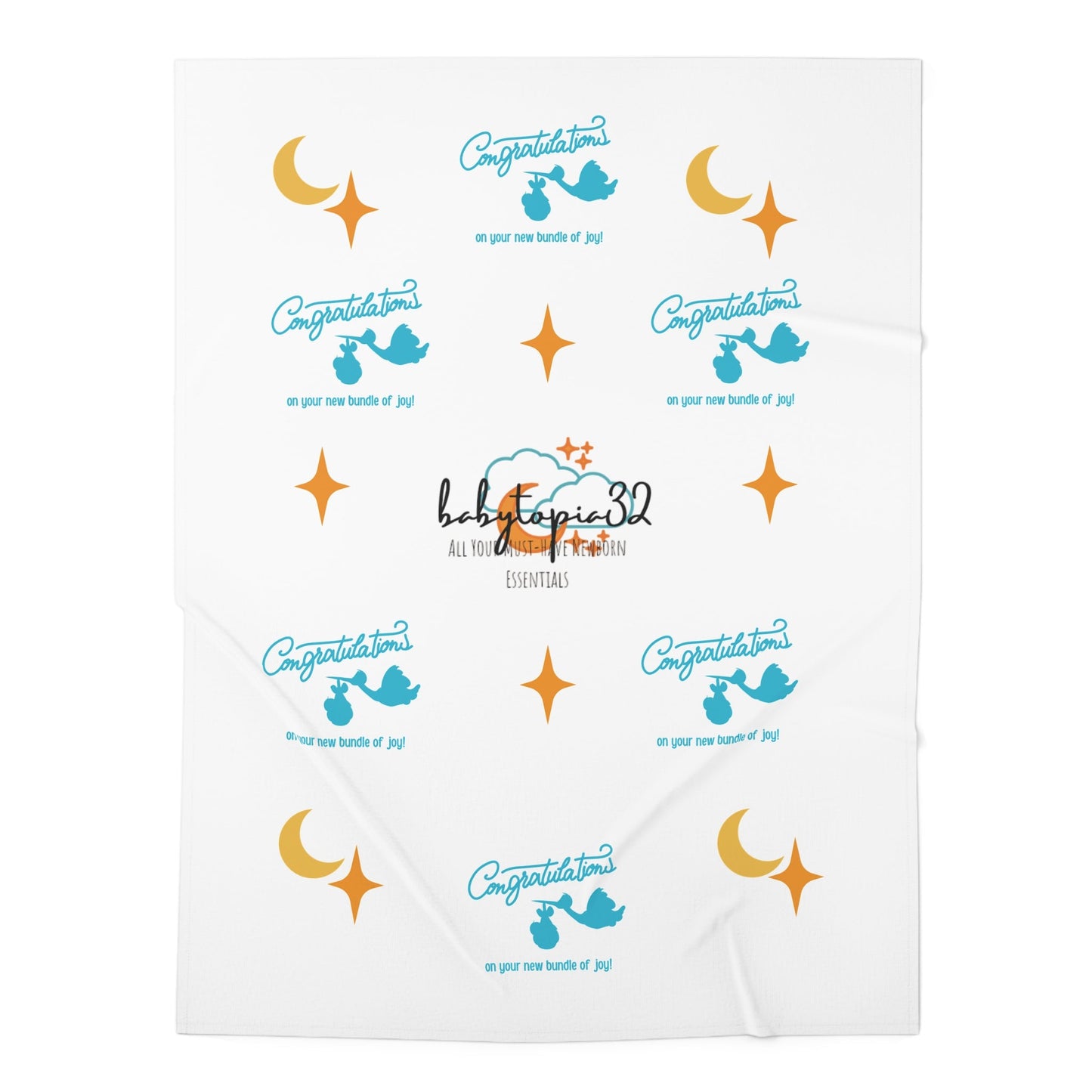 Congratulations New Baby Swaddle Blanket — 30×40" Jersey Wrap | Hospital Photo Prop & Newborn Gift - Babytopia32