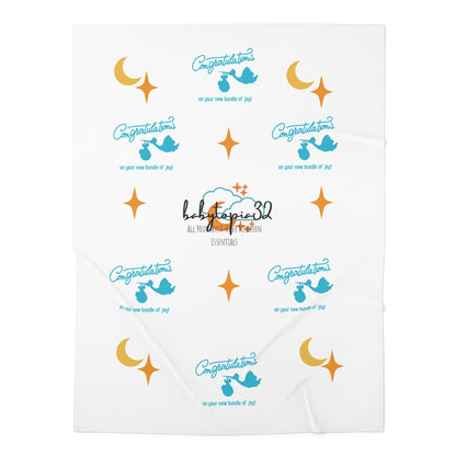 Congratulations New Baby Swaddle Blanket — 30×40" Jersey Wrap | Hospital Photo Prop & Newborn Gift - Babytopia32