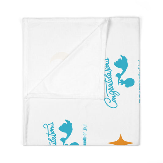 Congratulations New Baby Swaddle Blanket — 30×40" Jersey Wrap | Hospital Photo Prop & Newborn Gift - Babytopia32