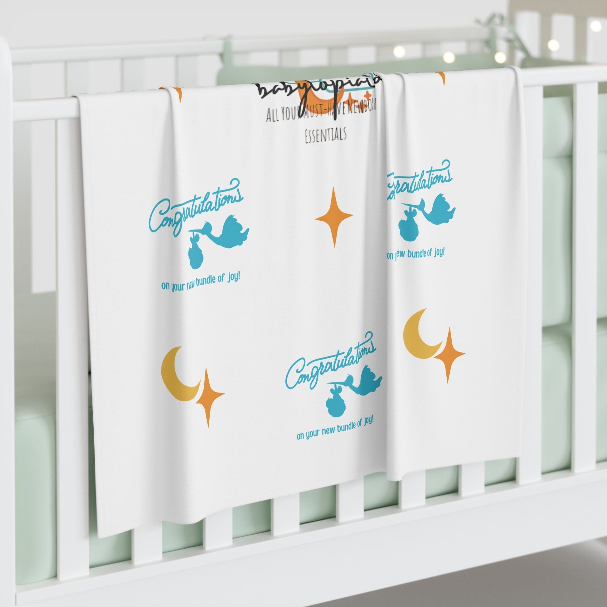 Congratulations New Baby Swaddle Blanket — 30×40" Jersey Wrap | Hospital Photo Prop & Newborn Gift - Babytopia32