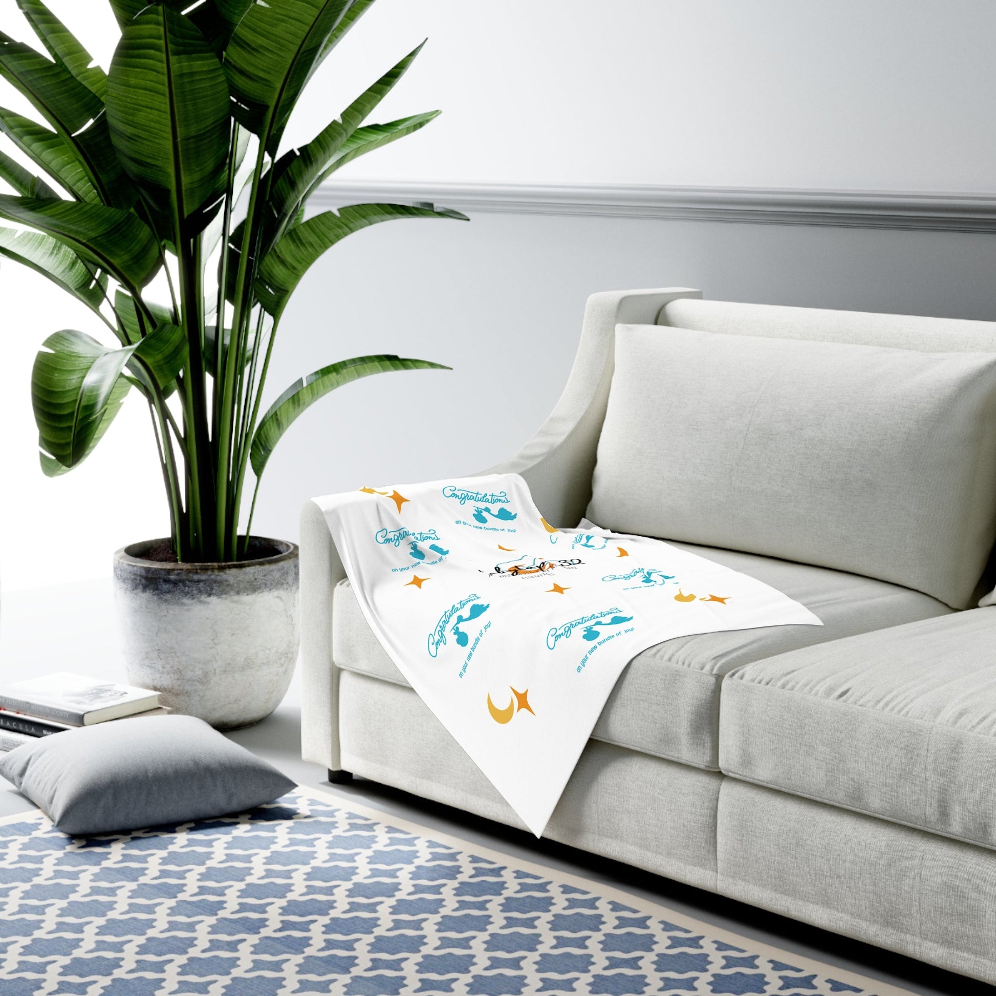 Congratulations New Baby Swaddle Blanket — 30×40" Jersey Wrap | Hospital Photo Prop & Newborn Gift - Babytopia32