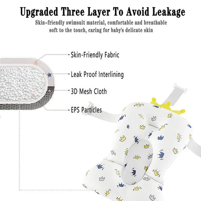 Foldable Baby Bath Support Seat Mat & Shower Cushion - Babytopia32