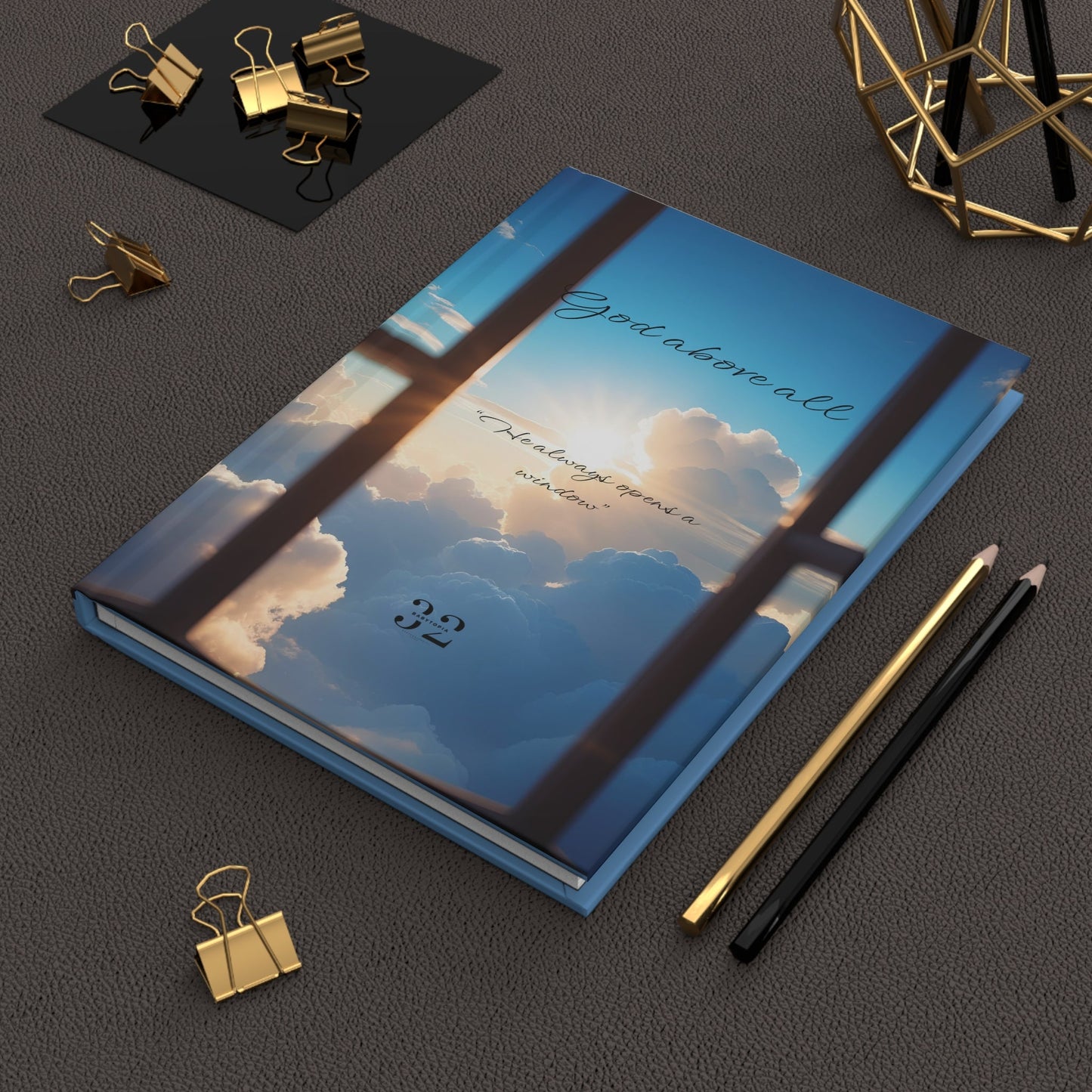 God Above All Hardcover Journal | Faith Scripture Notebook - Babytopia32