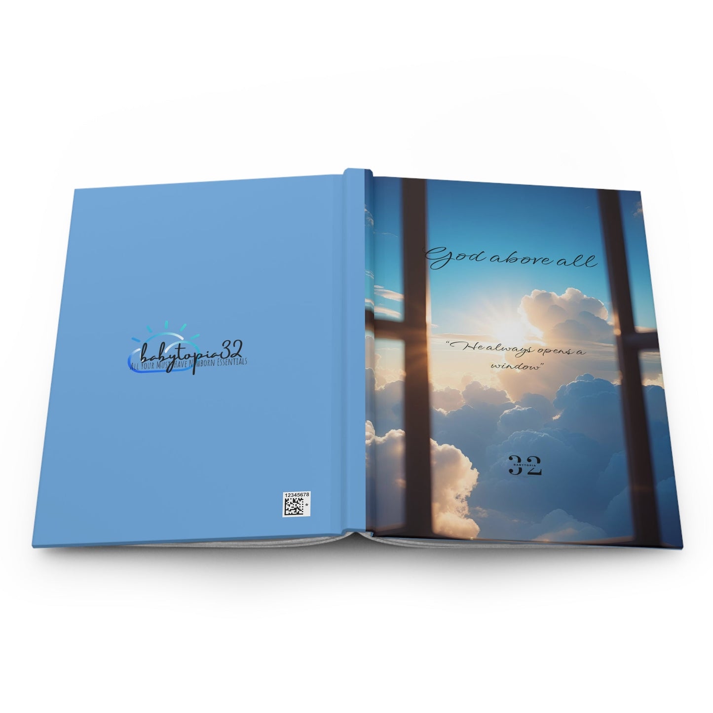God Above All Hardcover Journal | Faith Scripture Notebook - Babytopia32