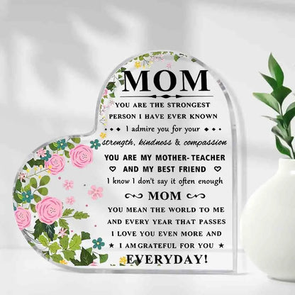 I Love You Mom Acrylic Keepsake Gift – Heartfelt Birthday & Mother’s Day Gift from Son or Daughter - Babytopia32