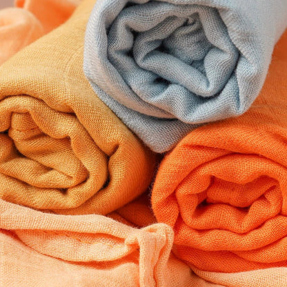 Kangobaby Soft Life 5-Piece Bamboo Cotton Muslin Blanket & Baby Burp Cloth Set - Babytopia32