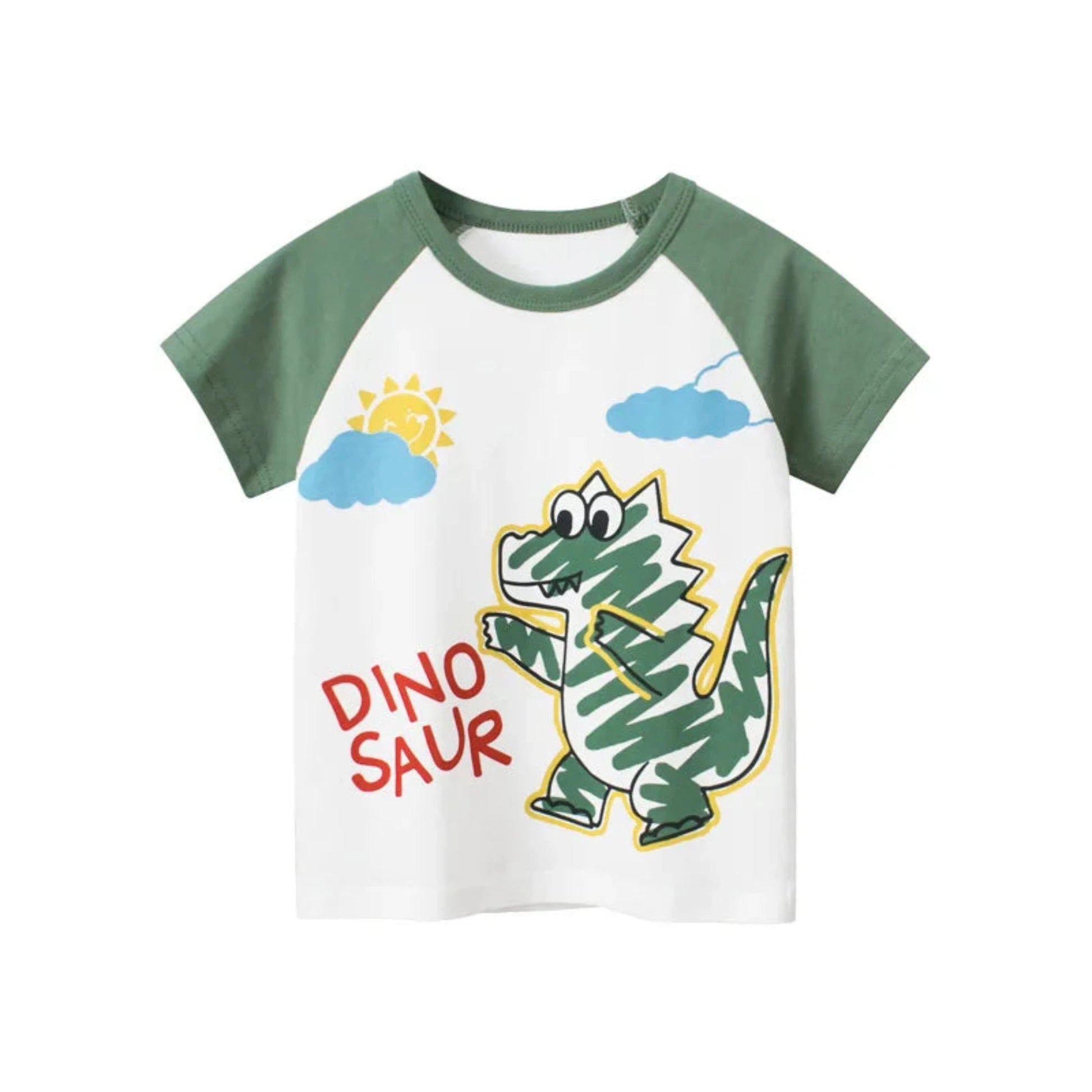 Kids Cotton Short Sleeve T-Shirt | Korean Style Cartoon Tee for Boys (2T–9Y) - Babytopia32