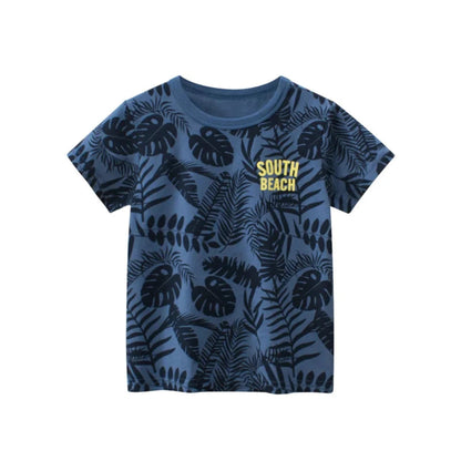 Kids Cotton Short Sleeve T-Shirt | Korean Style Cartoon Tee for Boys (2T–9Y) - Babytopia32
