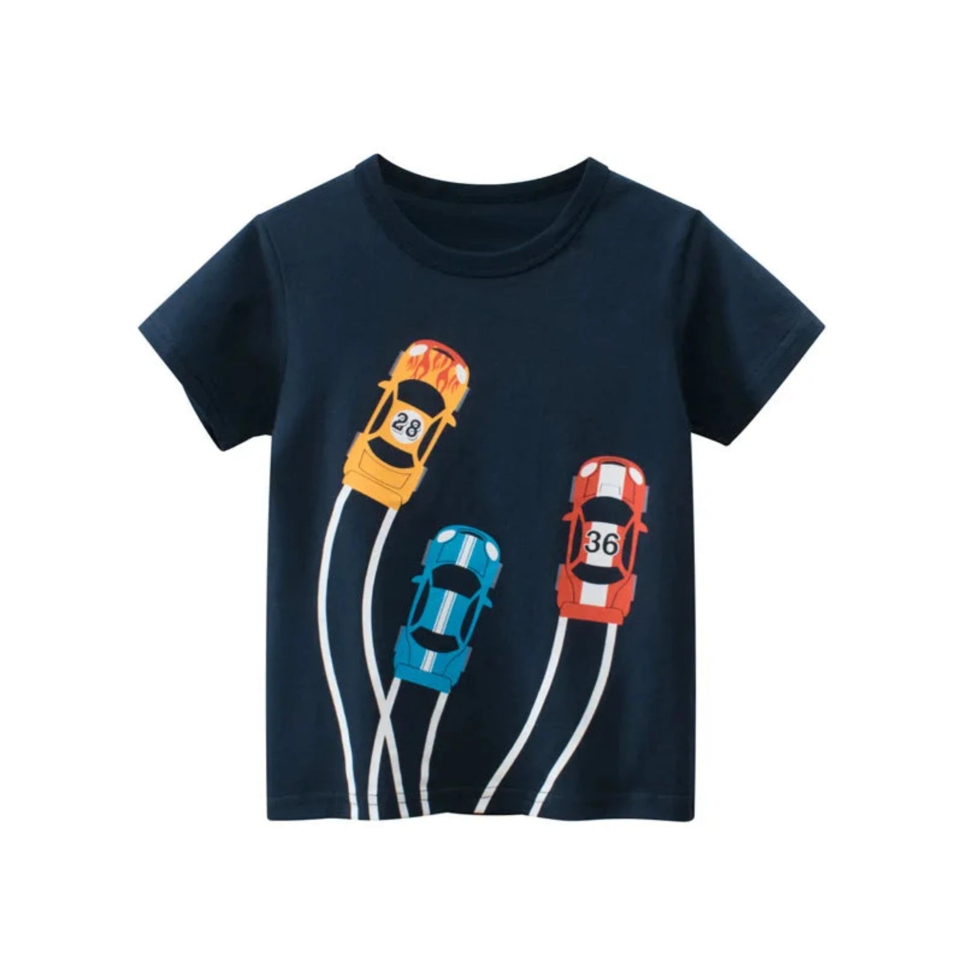 Kids Cotton Short Sleeve T-Shirt | Korean Style Cartoon Tee for Boys (2T–9Y) - Babytopia32