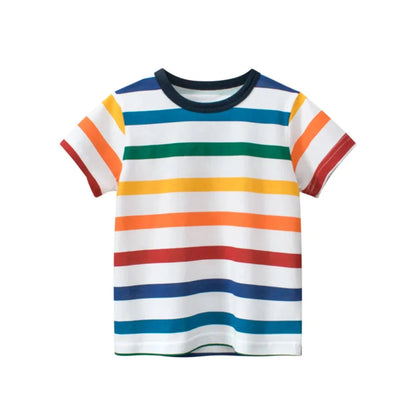 Kids Cotton Short Sleeve T-Shirt | Korean Style Cartoon Tee for Boys (2T–9Y) - Babytopia32