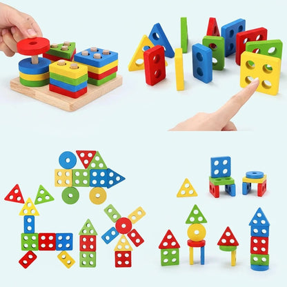 Montessori 3D Wooden Puzzles for Babies & Kids — Early Learning Educational Toys | Animals, Music & More | Ages 0–6 - Babytopia32
