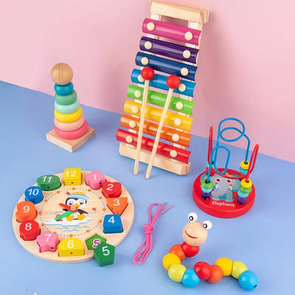 Montessori 3D Wooden Puzzles for Babies & Kids — Early Learning Educational Toys | Animals, Music & More | Ages 0–6 - Babytopia32