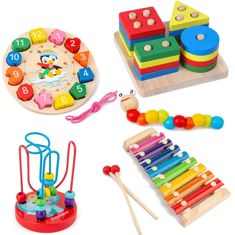 Montessori 3D Wooden Puzzles for Babies & Kids — Early Learning Educational Toys | Animals, Music & More | Ages 0–6 - Babytopia32