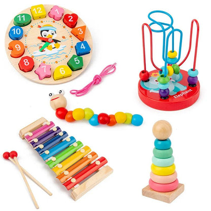 Montessori 3D Wooden Puzzles for Babies & Kids — Early Learning Educational Toys | Animals, Music & More | Ages 0–6 - Babytopia32