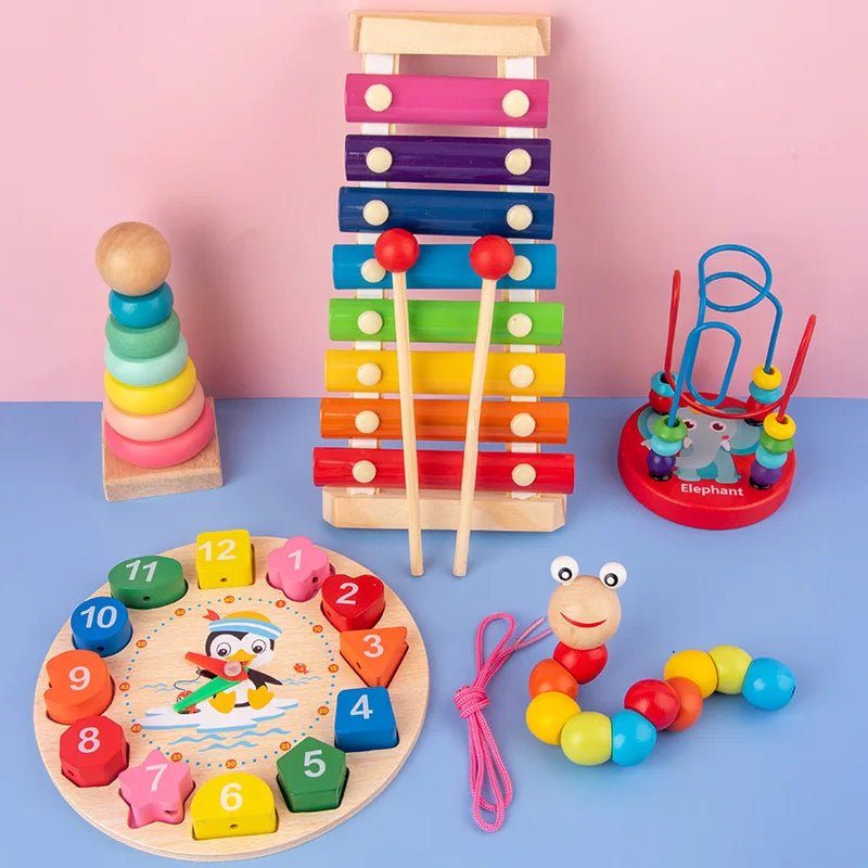 Montessori 3D Wooden Puzzles for Babies & Kids — Early Learning Educational Toys | Animals, Music & More | Ages 0–6 - Babytopia32