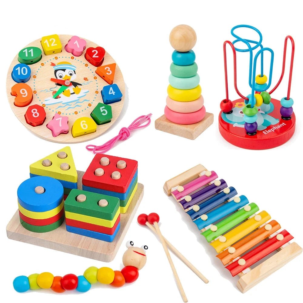 Montessori 3D Wooden Puzzles for Babies & Kids — Early Learning Educational Toys | Animals, Music & More | Ages 0–6 - Babytopia32