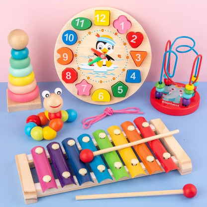 Montessori 3D Wooden Puzzles for Babies & Kids — Early Learning Educational Toys | Animals, Music & More | Ages 0–6 - Babytopia32