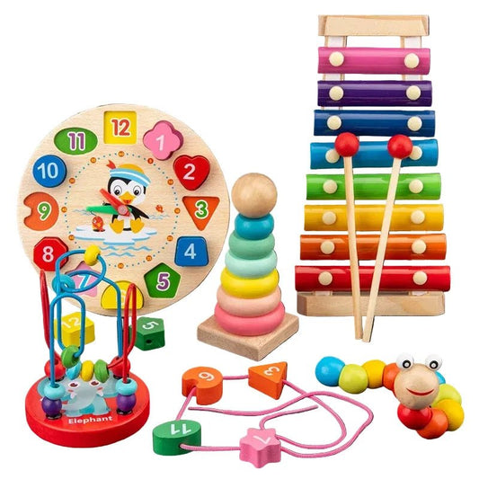 Montessori 3D Wooden Puzzles for Babies & Kids — Early Learning Educational Toys | Animals, Music & More | Ages 0–6 - Babytopia32