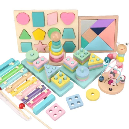 Montessori 3D Wooden Puzzles for Babies & Kids — Early Learning Educational Toys | Animals, Music & More | Ages 0–6 - Babytopia32