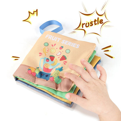 Montessori Soft Baby Sensory Cloth Book — 3D Touch & Feel High Contrast Pages | Early Learning for Babies 0–12 Months - Babytopia32