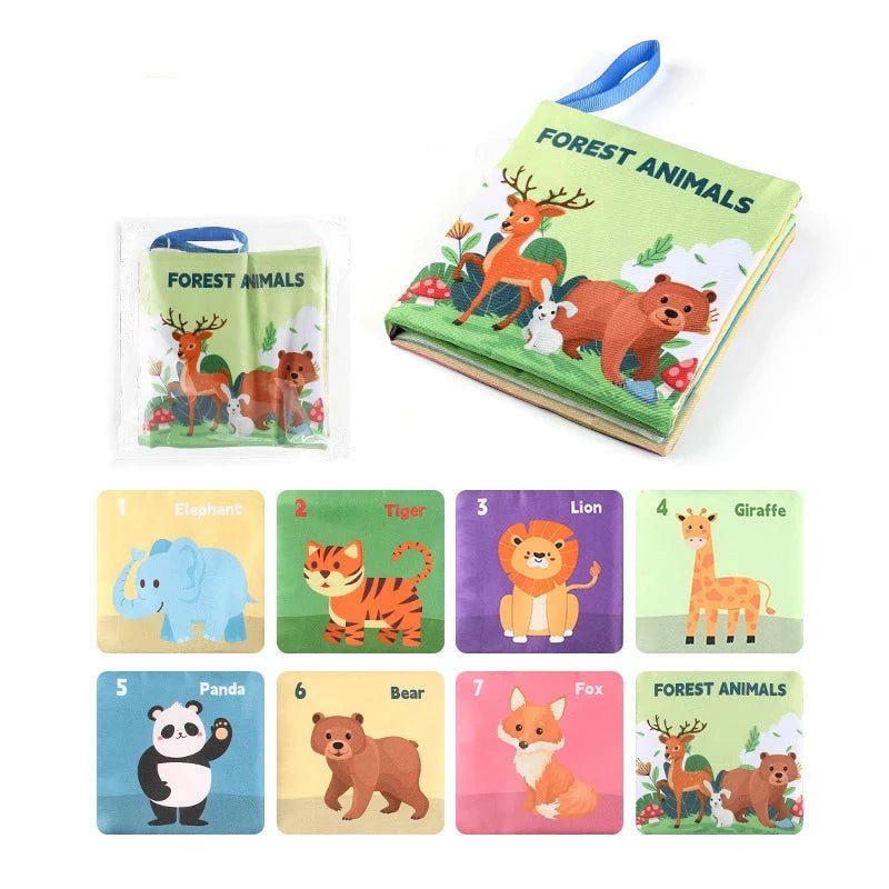 Montessori Soft Baby Sensory Cloth Book — 3D Touch & Feel High Contrast Pages | Early Learning for Babies 0–12 Months - Babytopia32