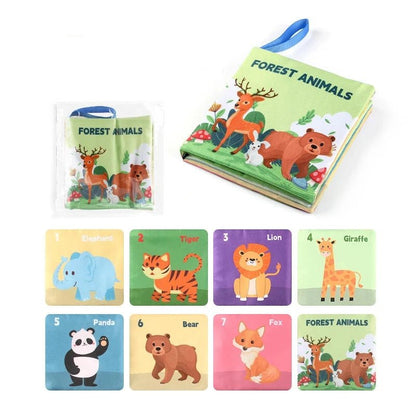 Montessori Soft Baby Sensory Cloth Book — 3D Touch & Feel High Contrast Pages | Early Learning for Babies 0–12 Months - Babytopia32