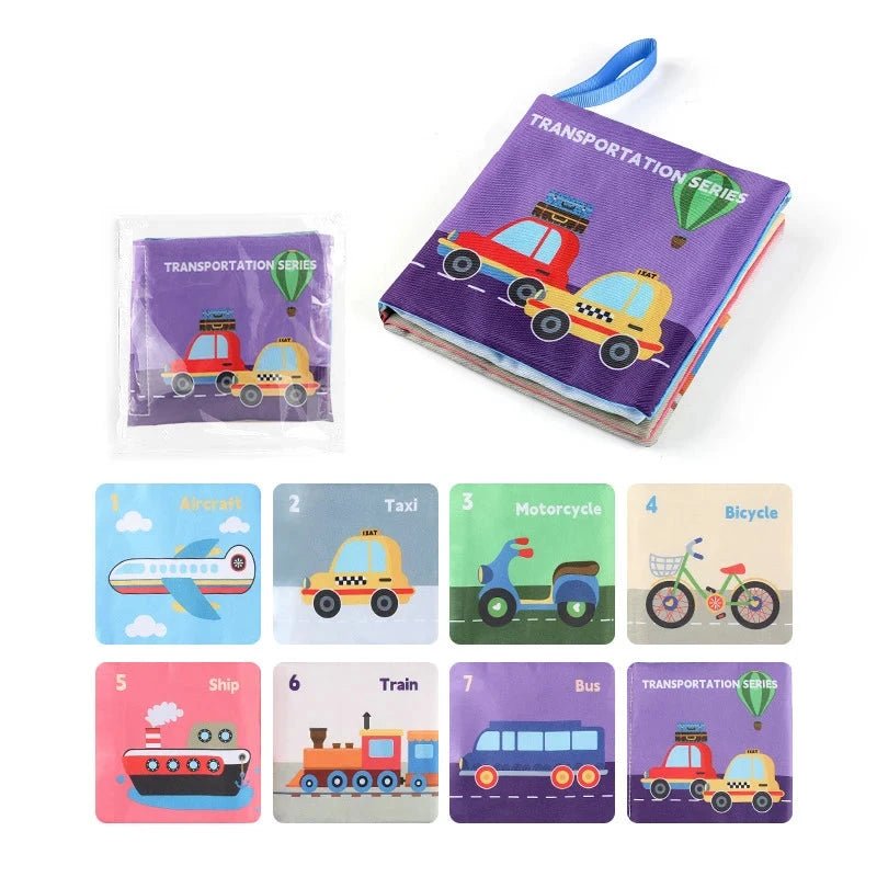 Montessori Soft Baby Sensory Cloth Book — 3D Touch & Feel High Contrast Pages | Early Learning for Babies 0–12 Months - Babytopia32