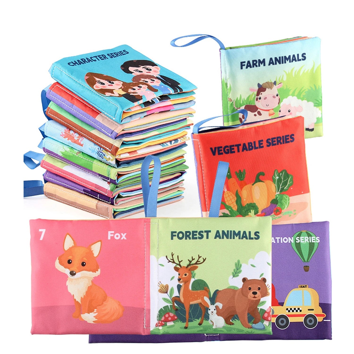 Montessori Soft Baby Sensory Cloth Book — 3D Touch & Feel High Contrast Pages | Early Learning for Babies 0–12 Months - Babytopia32