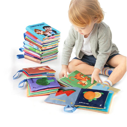 Montessori Soft Baby Sensory Cloth Book — 3D Touch & Feel High Contrast Pages | Early Learning for Babies 0–12 Months - Babytopia32