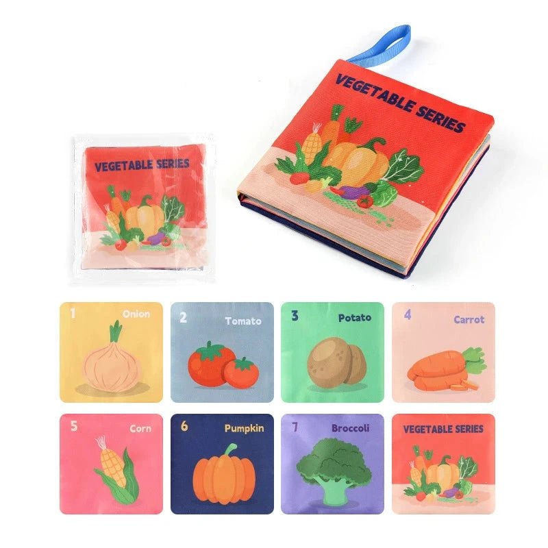 Montessori Soft Baby Sensory Cloth Book — 3D Touch & Feel High Contrast Pages | Early Learning for Babies 0–12 Months - Babytopia32