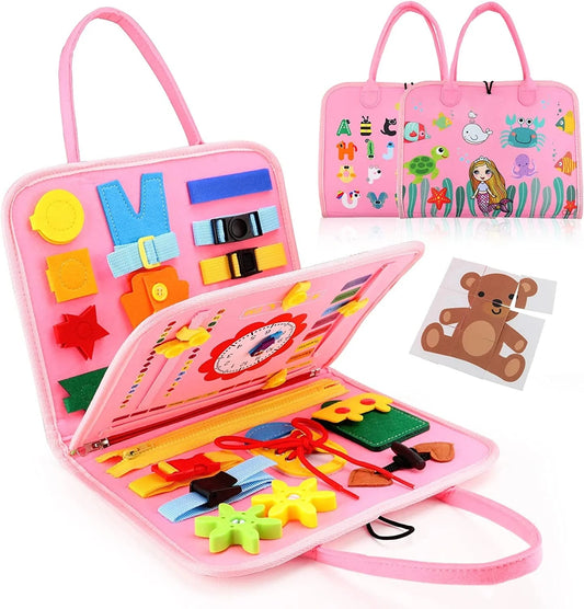 Montessori Toddler Busy Board — Sensory & Motor Skills Learning Toy for Kids Ages 3–6 | Autism-Friendly - Babytopia32