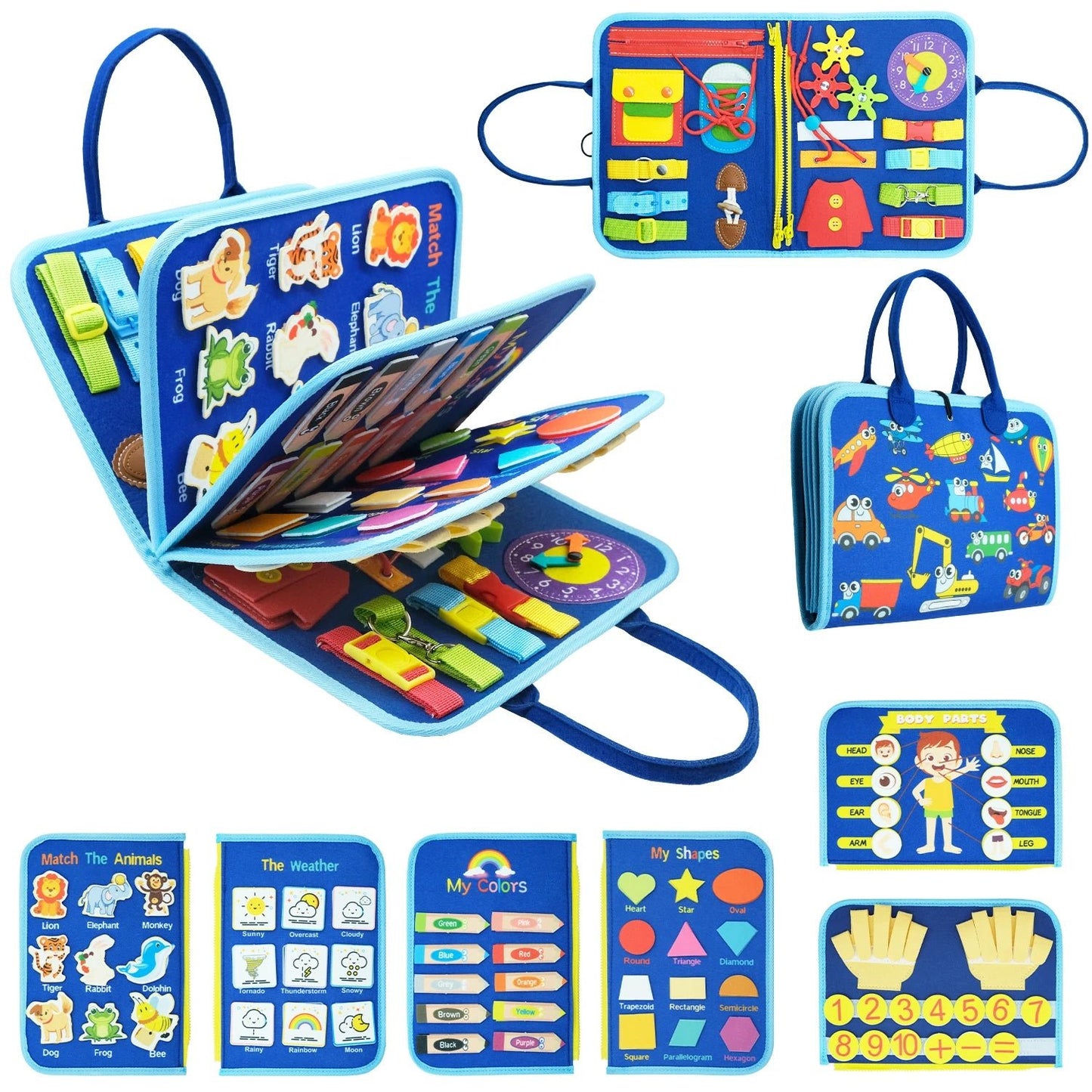 Montessori Toddler Busy Board — Sensory & Motor Skills Learning Toy for Kids Ages 3–6 | Autism-Friendly - Babytopia32