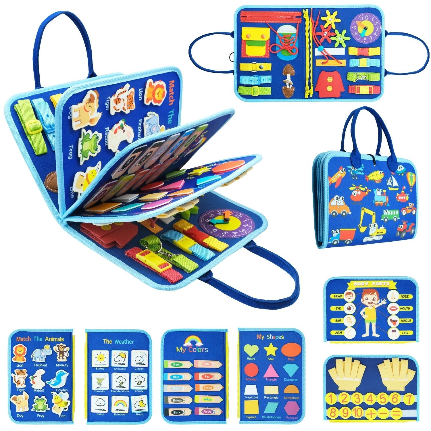 Montessori Toddler Busy Board — Sensory & Motor Skills Learning Toy for Kids Ages 3–6 | Autism-Friendly - Babytopia32