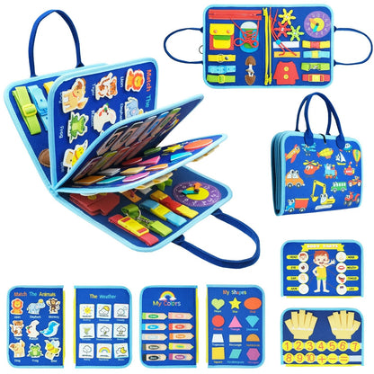 Montessori Toddler Busy Board — Sensory & Motor Skills Learning Toy for Kids Ages 3–6 | Autism-Friendly - Babytopia32