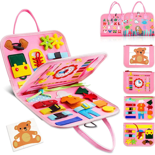 Montessori Toddler Busy Board — Sensory & Motor Skills Learning Toy for Kids Ages 3–6 | Autism-Friendly - Babytopia32