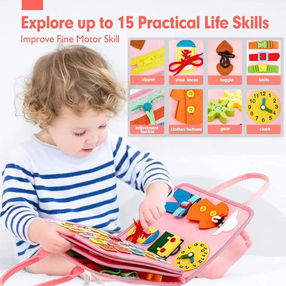 Montessori Toddler Busy Board — Sensory & Motor Skills Learning Toy for Kids Ages 3–6 | Autism-Friendly - Babytopia32