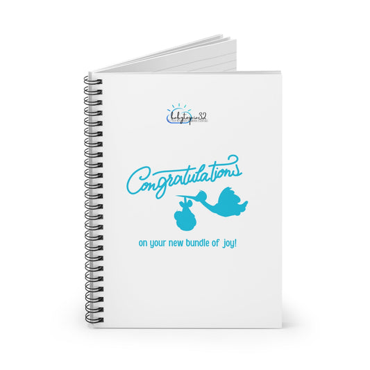 New Baby Congratulations Spiral Notebook — Ruled Journal & Baby Shower Keepsake Gift - Babytopia32