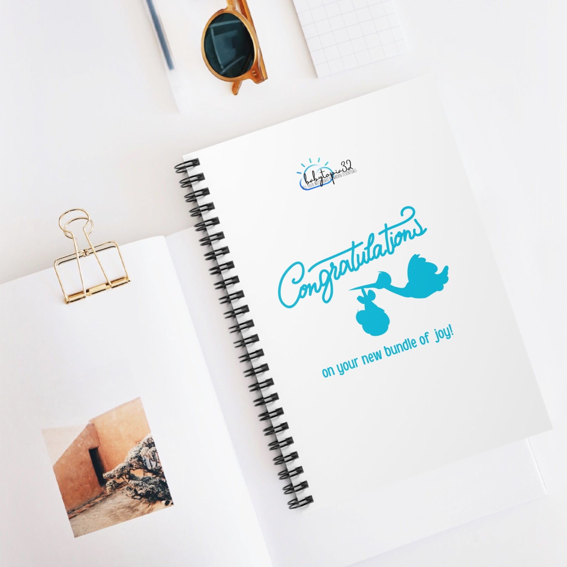 New Baby Congratulations Spiral Notebook — Ruled Journal & Baby Shower Keepsake Gift - Babytopia32