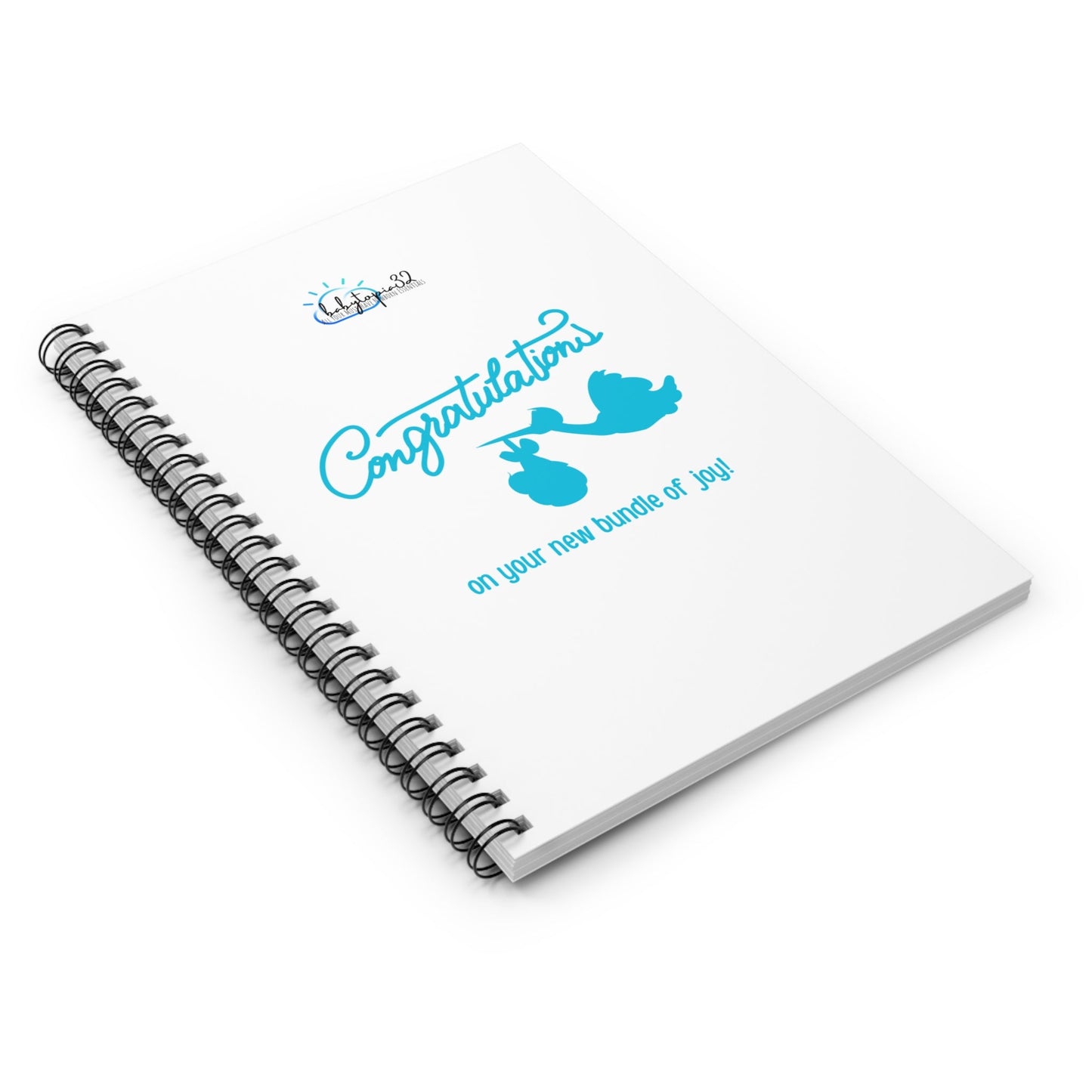 New Baby Congratulations Spiral Notebook — Ruled Journal & Baby Shower Keepsake Gift - Babytopia32