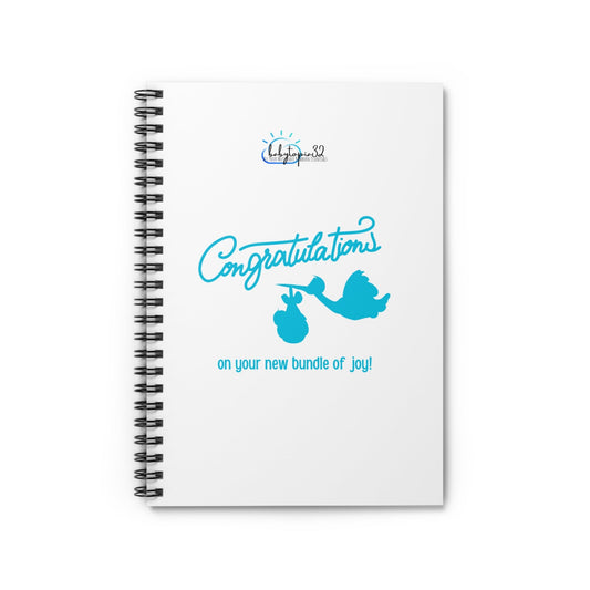 New Baby Congratulations Spiral Notebook — Ruled Journal & Baby Shower Keepsake Gift - Babytopia32