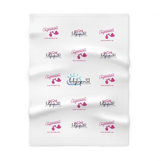 New Baby Girl Pink Congratulations Blanket — 30×40" Soft Fleece Newborn Gift - Babytopia32