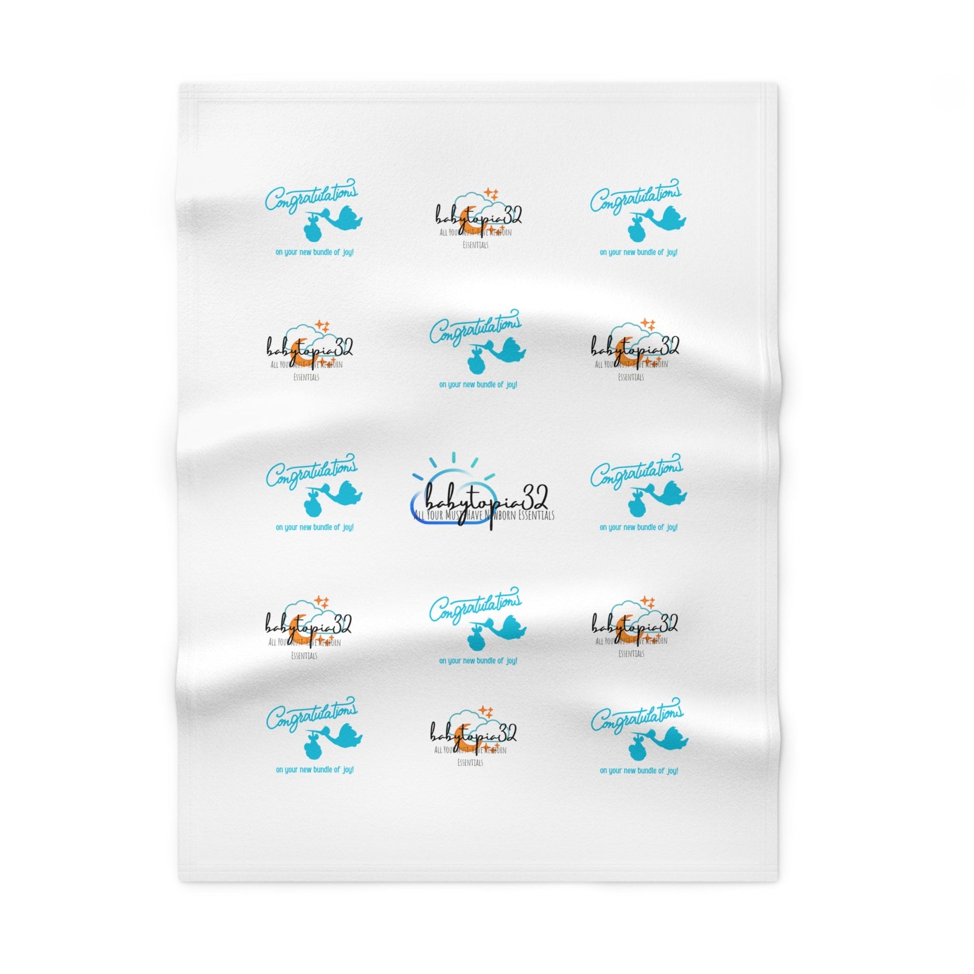 New Bundle of Joy Congratulations Baby Blanket — 30×40" Soft Fleece Newborn Gift - Babytopia32