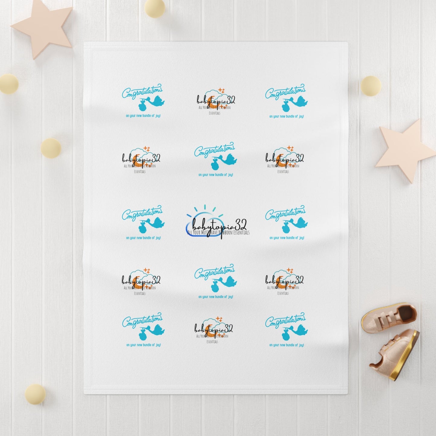 New Bundle of Joy Congratulations Baby Blanket — 30×40" Soft Fleece Newborn Gift - Babytopia32