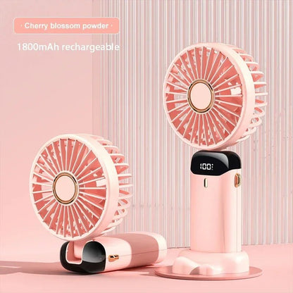 OIMG Foldable Neck Fan – 3-in-1 Handheld, Neck & Desktop USB Rechargeable Fan with LED Display - Babytopia32