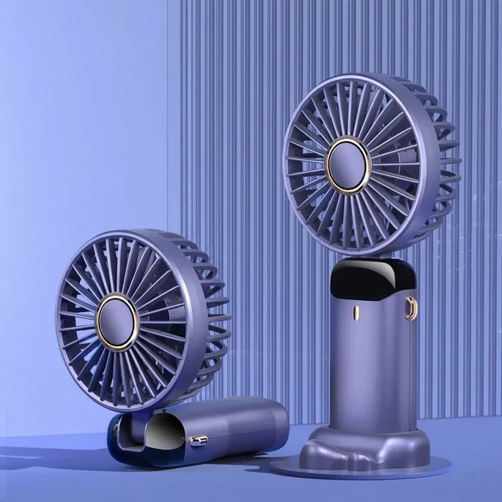 OIMG Foldable Neck Fan – 3-in-1 Handheld, Neck & Desktop USB Rechargeable Fan with LED Display - Babytopia32