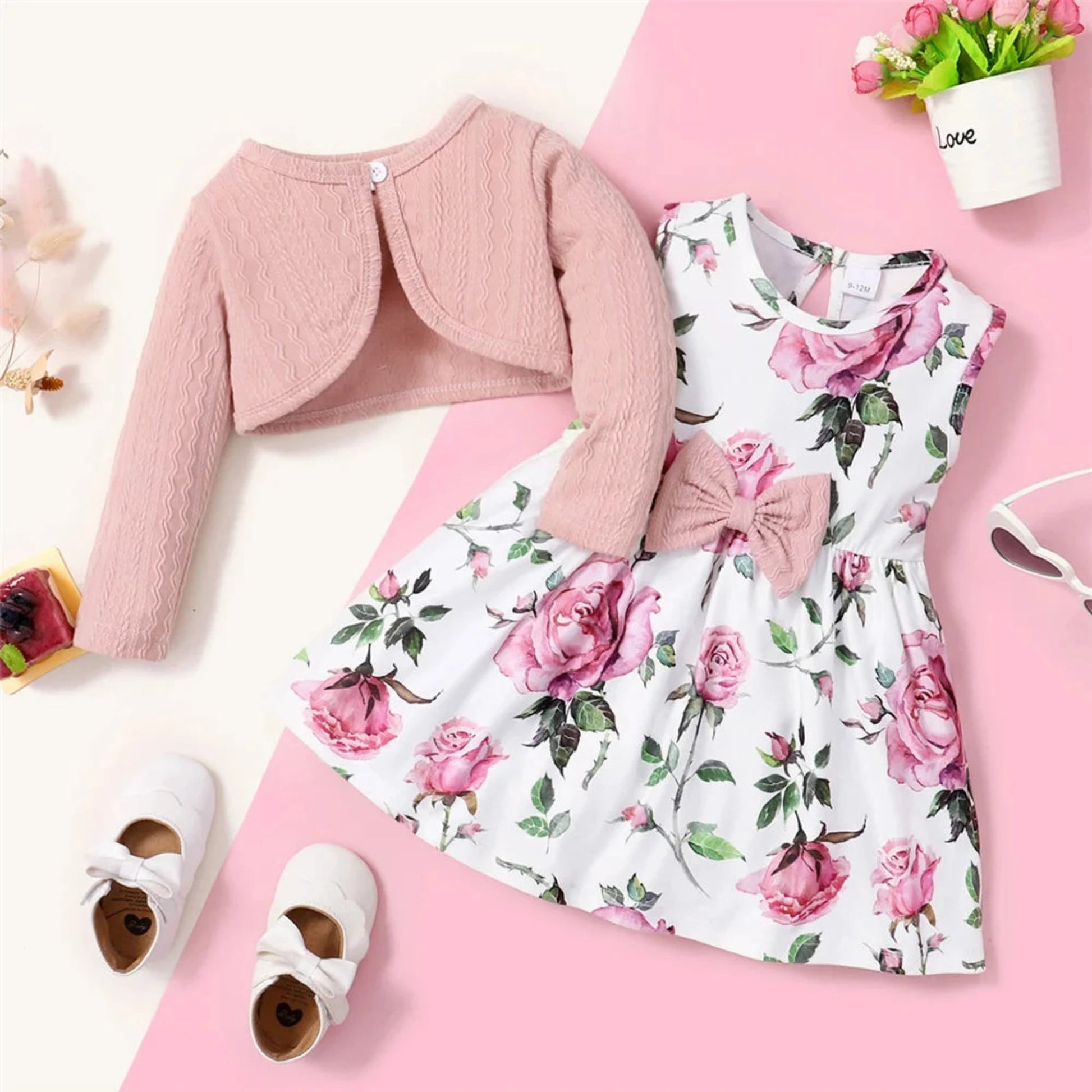 Pink Rose Dress - Babytopia32