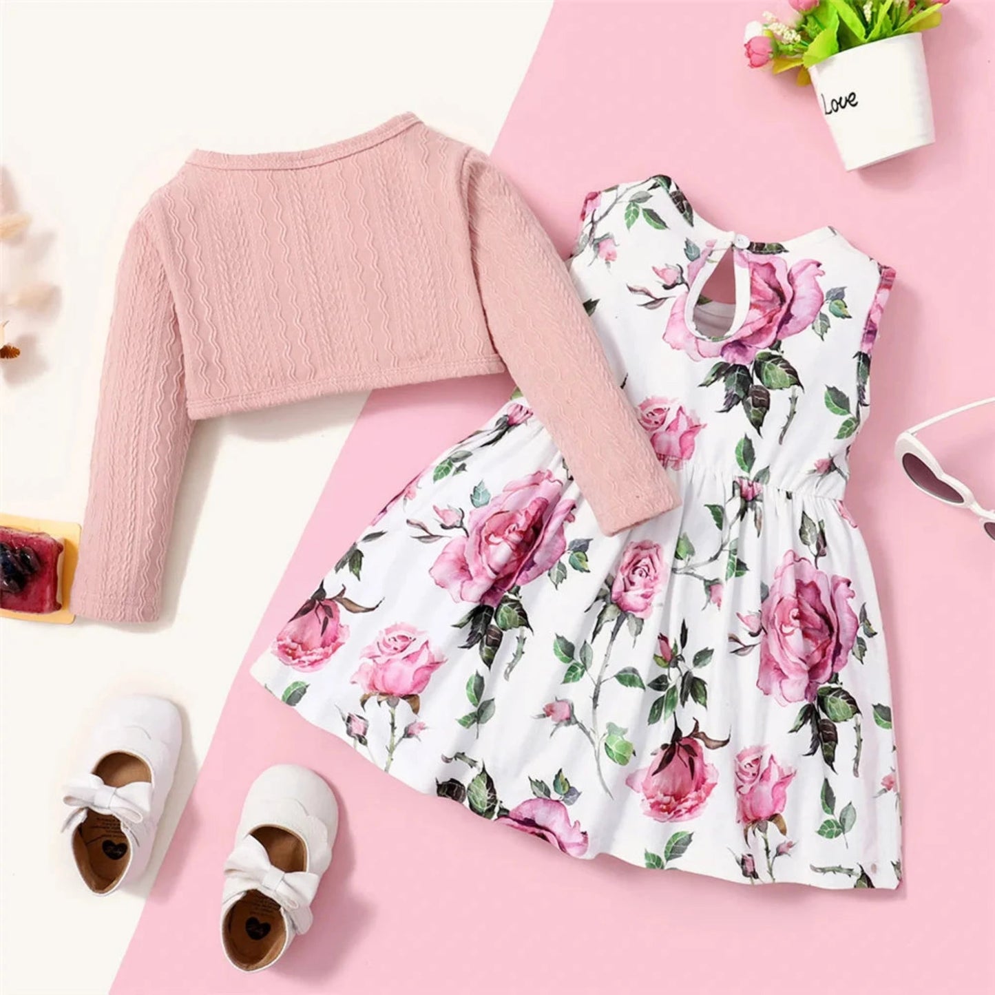 Pink Rose Dress - Babytopia32